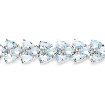 14.11 Carat Genuine Aquamarine .925 Sterling Silver Bracelet Bids.com