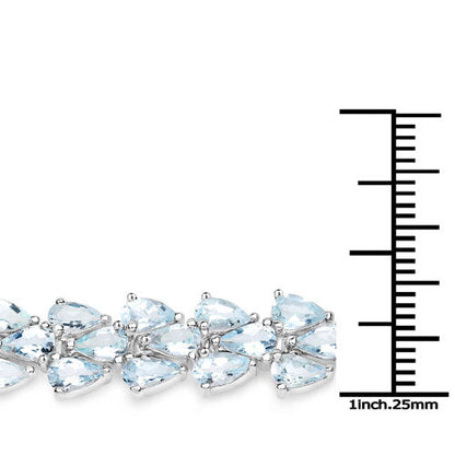 14.11 Carat Genuine Aquamarine .925 Sterling Silver Bracelet Bids.com