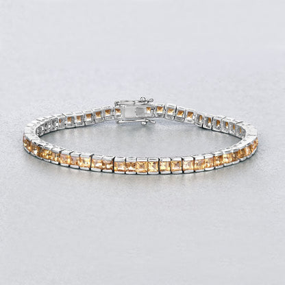 8.25 Carat Genuine Citrine .925 Sterling Silver Bracelet Bids.com