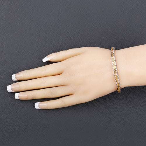 8.25 Carat Genuine Citrine .925 Sterling Silver Bracelet Bids.com