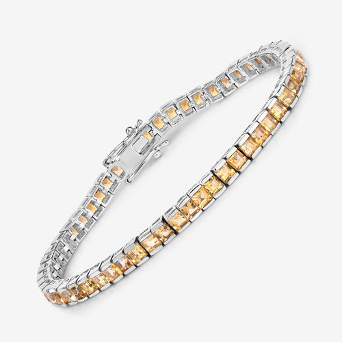 8.25 Carat Genuine Citrine .925 Sterling Silver Bracelet Bids.com