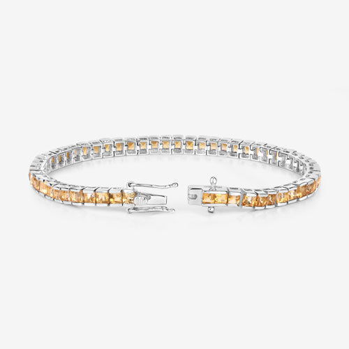 8.25 Carat Genuine Citrine .925 Sterling Silver Bracelet Bids.com