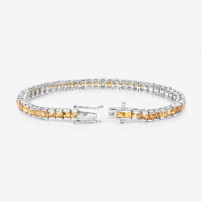 8.25 Carat Genuine Citrine .925 Sterling Silver Bracelet Bids.com