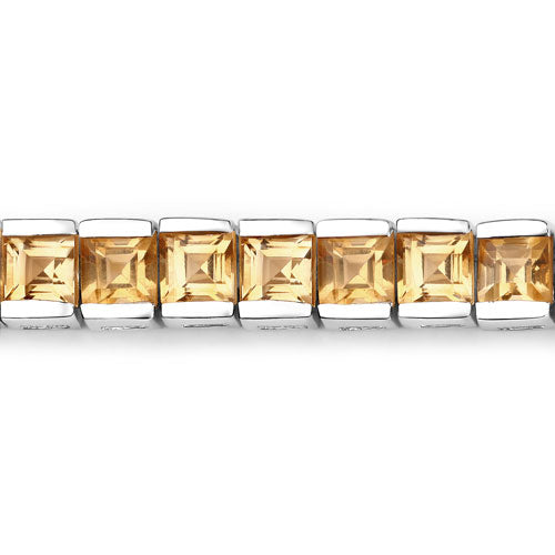 8.25 Carat Genuine Citrine .925 Sterling Silver Bracelet Bids.com