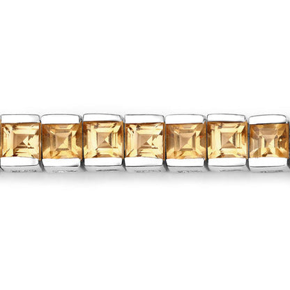 8.25 Carat Genuine Citrine .925 Sterling Silver Bracelet Bids.com