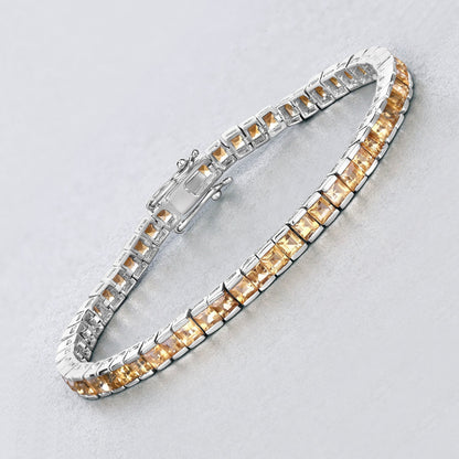 8.25 Carat Genuine Citrine .925 Sterling Silver Bracelet Bids.com