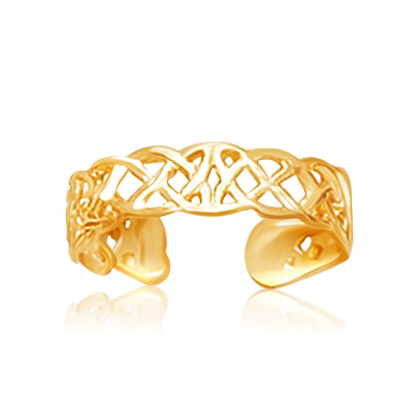 14k Yellow Gold Toe Ring in a Celtic Knot Style Bids.com