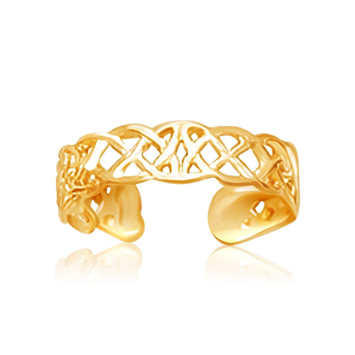 14k Yellow Gold Toe Ring in a Celtic Knot Style Bids.com
