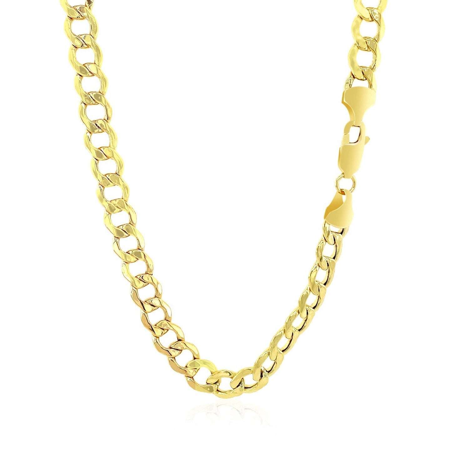 6.1mm 10k Yellow Gold Curb Chain Bids.com