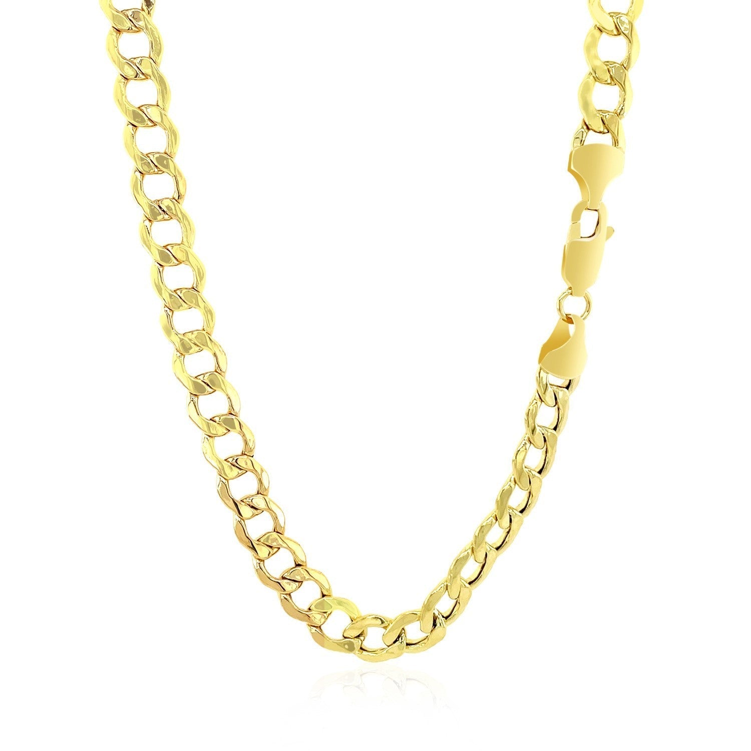 6.1mm 10k Yellow Gold Curb Chain Bids.com