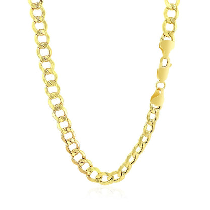6.1mm 10k Yellow Gold Curb Chain Bids.com