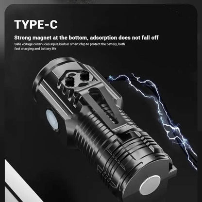 2-Pack: USB Rechargeable Mini LED Tactical Flashlight DailySale