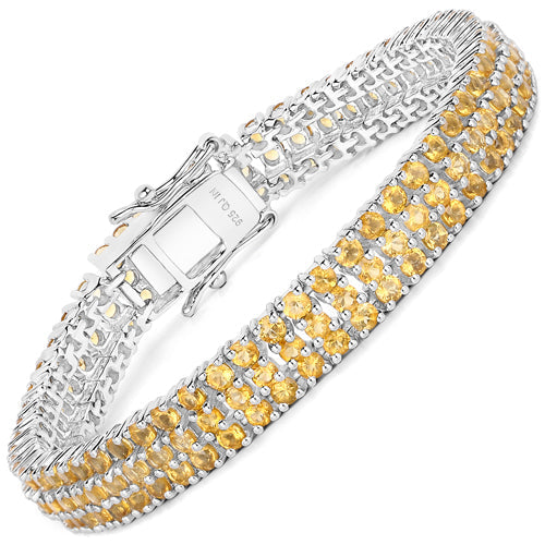 11.12 Carat Genuine Citrine .925 Sterling Silver Bracelet Bids.com