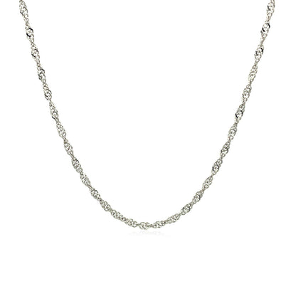 10k White Gold Singapore Chain 1.5mm Bids.com