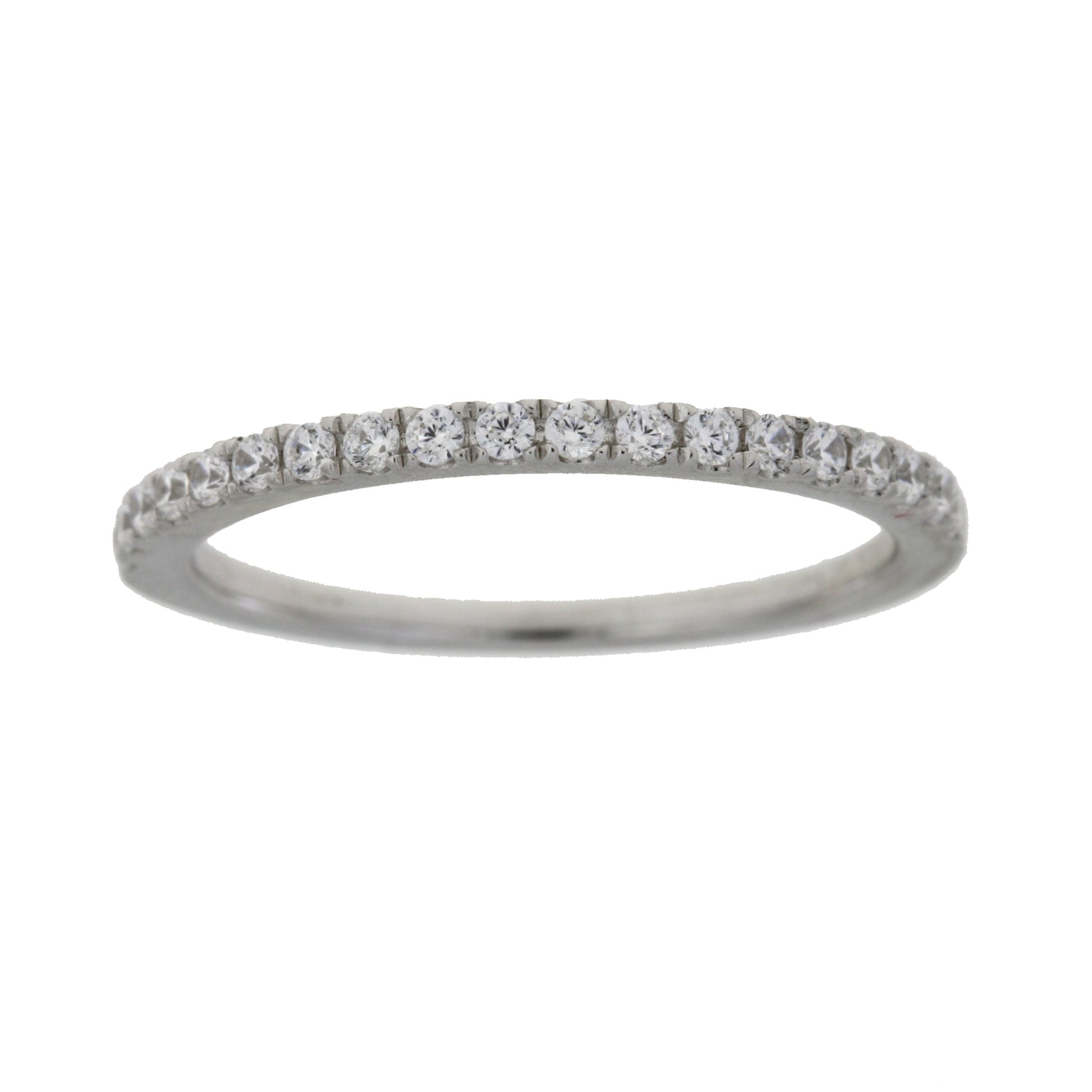Cubic Zirconium Wedding Band Ring Sterling Silver Bids.com
