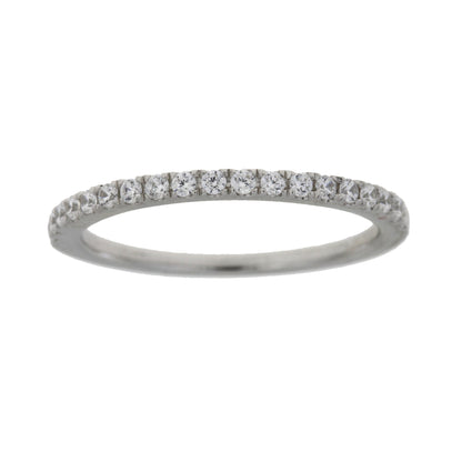 Cubic Zirconium Wedding Band Ring Sterling Silver Bids.com