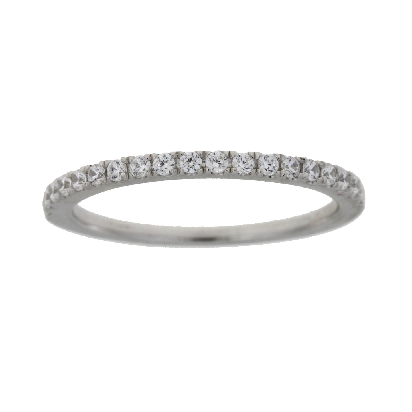 Cubic Zirconium Wedding Band Ring Sterling Silver Bids.com