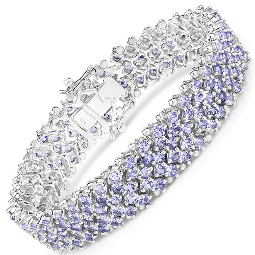 14.70 Carat Genuine Tanzanite .925 Sterling Silver Bracelet Bids.com