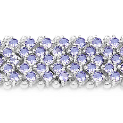 14.70 Carat Genuine Tanzanite .925 Sterling Silver Bracelet Bids.com