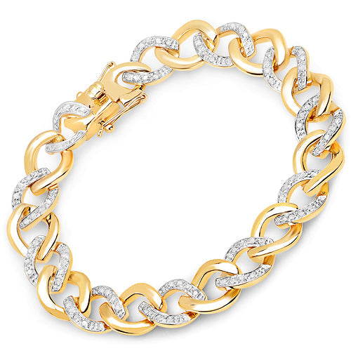 0.70 Carat Genuine White Diamond .925 Sterling Silver Bracelet Bids.com