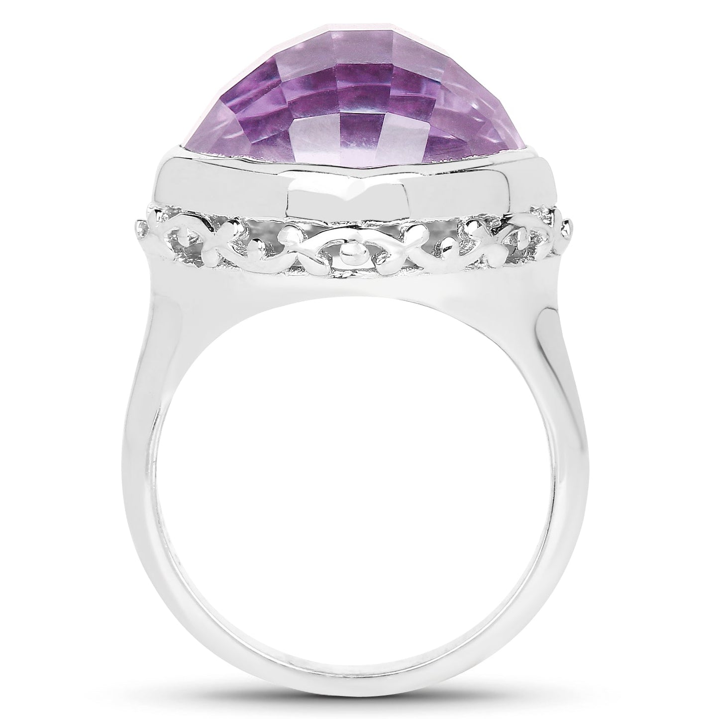 8.40 Carat Genuine Amethyst .925 Sterling Silver Ring Bids.com