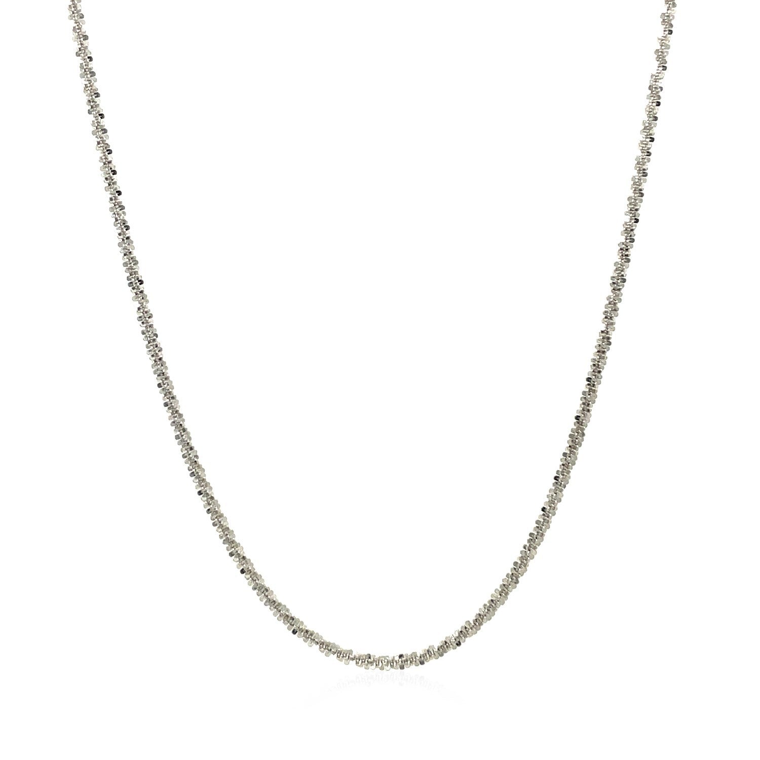 14k White Gold Sparkle Chain 1.5mm Bids.com