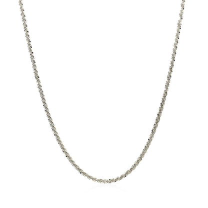 14k White Gold Sparkle Chain 1.5mm Bids.com