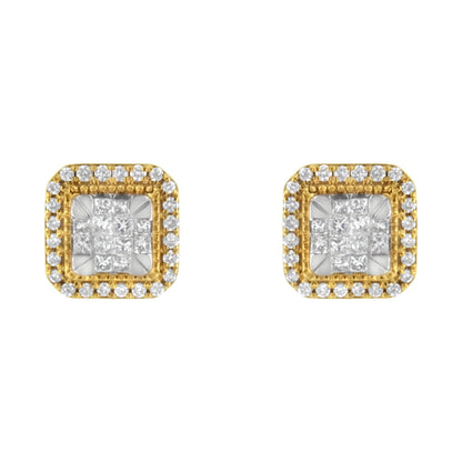 10KT Yellow Gold Diamond Stud Earrings (1/2 cttw, H-I Color, SI2-I1 Clarity) Bids.com