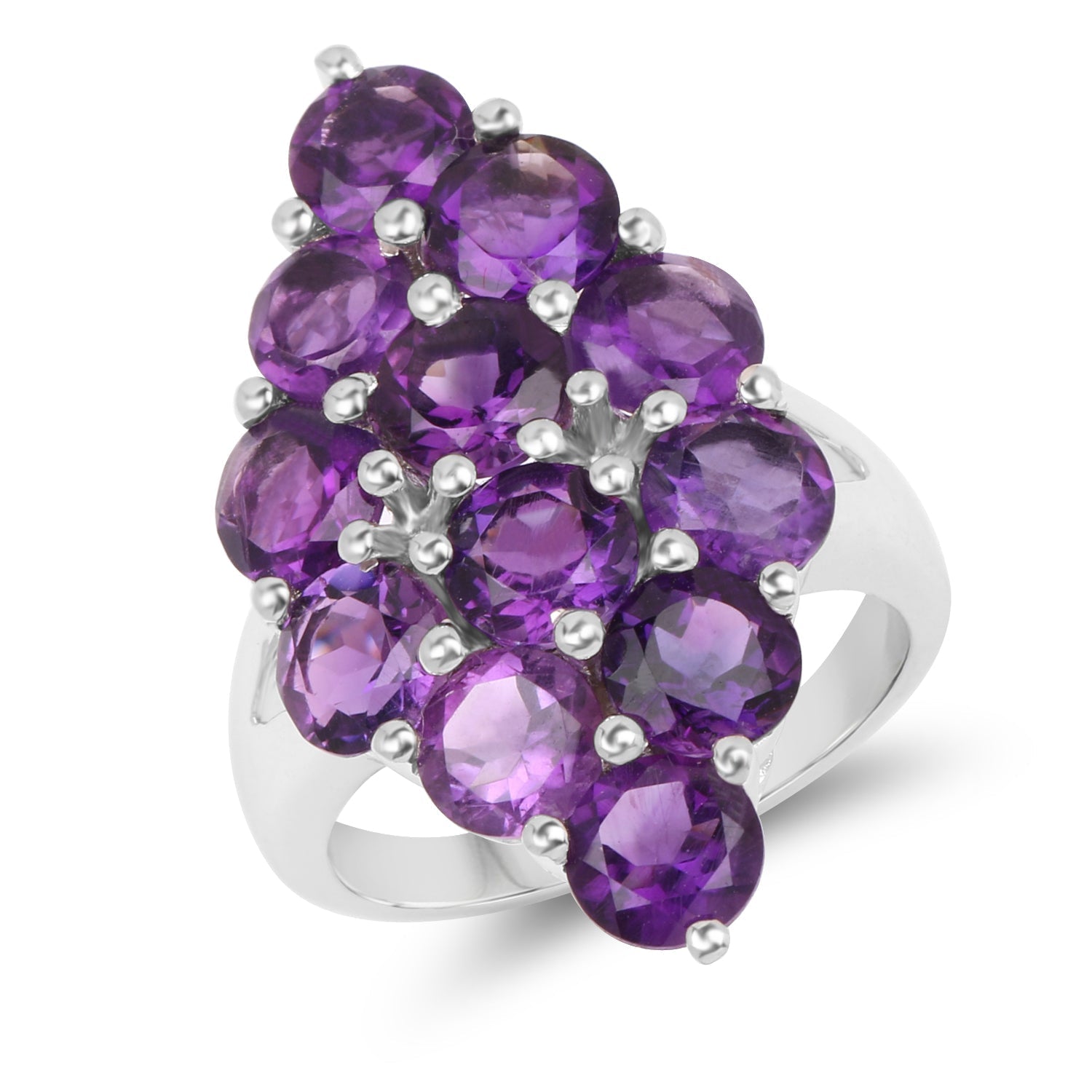 6.78 Carat Genuine Amethyst .925 Sterling Silver Ring Bids.com