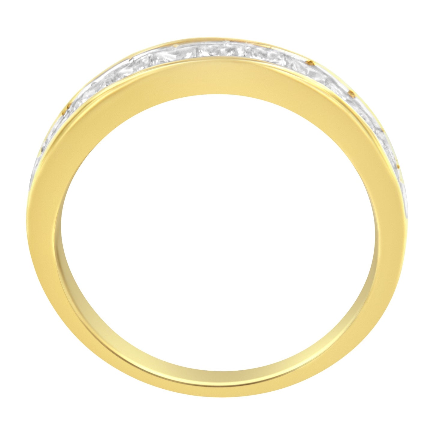 14KT Yellow Gold Diamond Channel Band Ring (1 cttw, H-I Color, SI2-I1 Clarity) Bids.com
