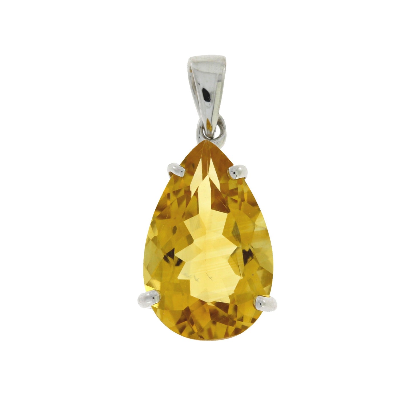 Genuine 3.80ct Citrine Fashion Pendants Sterling Silver Bids.com