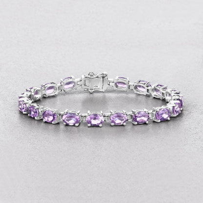 14.40 Carat Genuine Amethyst .925 Sterling Silver Bracelet Bids.com