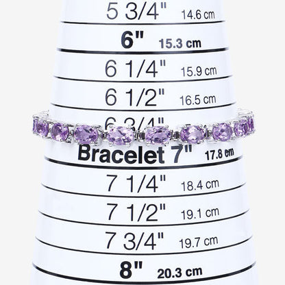 14.40 Carat Genuine Amethyst .925 Sterling Silver Bracelet Bids.com