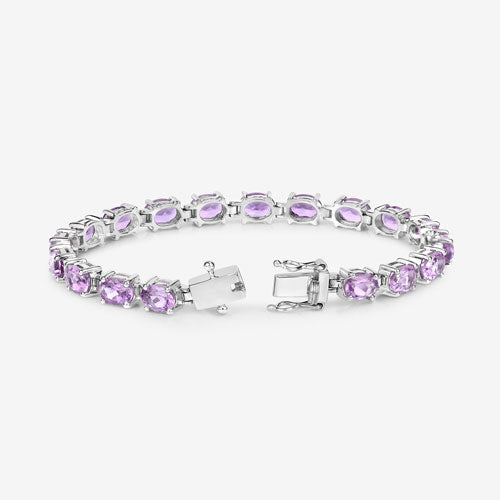 14.40 Carat Genuine Amethyst .925 Sterling Silver Bracelet Bids.com