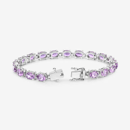 14.40 Carat Genuine Amethyst .925 Sterling Silver Bracelet Bids.com