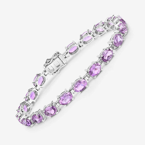 14.40 Carat Genuine Amethyst .925 Sterling Silver Bracelet Bids.com