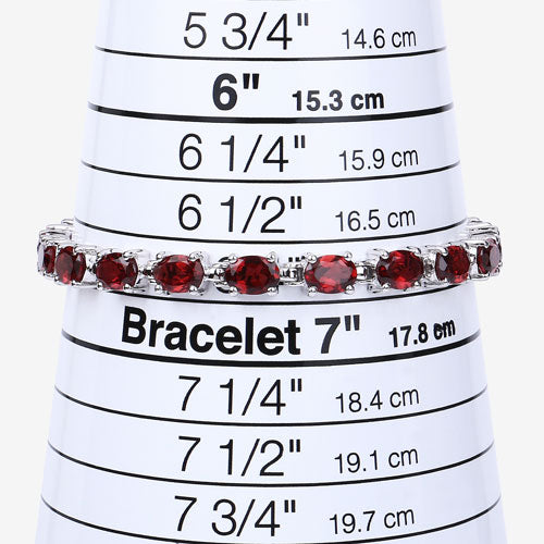 15.30 Carat Genuine Garnet .925 Sterling Silver Bracelet Bids.com