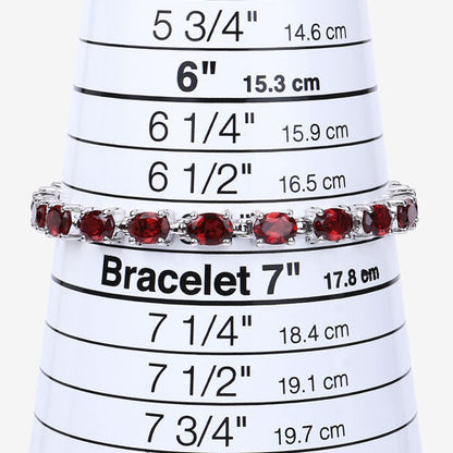 15.30 Carat Genuine Garnet .925 Sterling Silver Bracelet Bids.com
