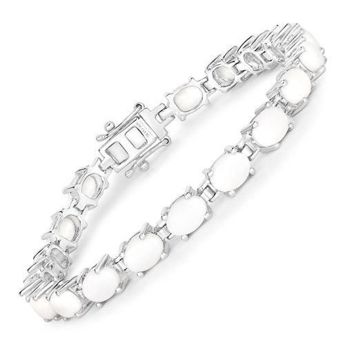 10.26 Carat Genuine Opal .925 Sterling Silver Bracelet Bids.com