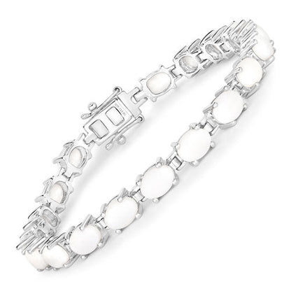 10.26 Carat Genuine Opal .925 Sterling Silver Bracelet Bids.com