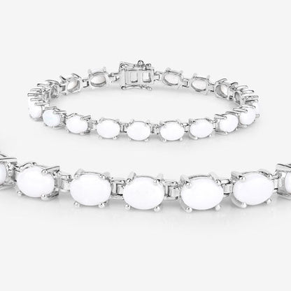 10.26 Carat Genuine Opal .925 Sterling Silver Bracelet Bids.com