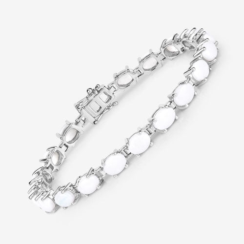 10.26 Carat Genuine Opal .925 Sterling Silver Bracelet Bids.com