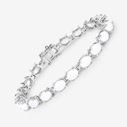 10.26 Carat Genuine Opal .925 Sterling Silver Bracelet Bids.com