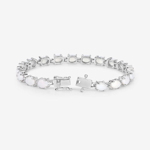 10.26 Carat Genuine Opal .925 Sterling Silver Bracelet Bids.com