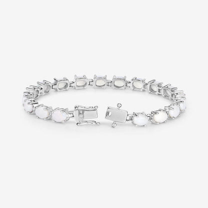 10.26 Carat Genuine Opal .925 Sterling Silver Bracelet Bids.com