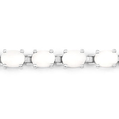 10.26 Carat Genuine Opal .925 Sterling Silver Bracelet Bids.com