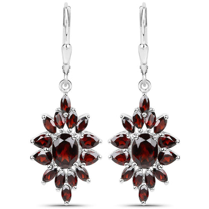 20.24 Carat Genuine Garnet .925 Sterling Silver 3 Piece Jewelry Set (Ring, Earrings, and Pendant w/ Chain) Bids.com