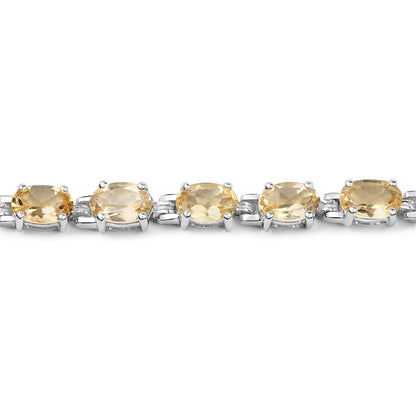 9.03 Carat Genuine Citrine .925 Sterling Silver Bracelet Bids.com