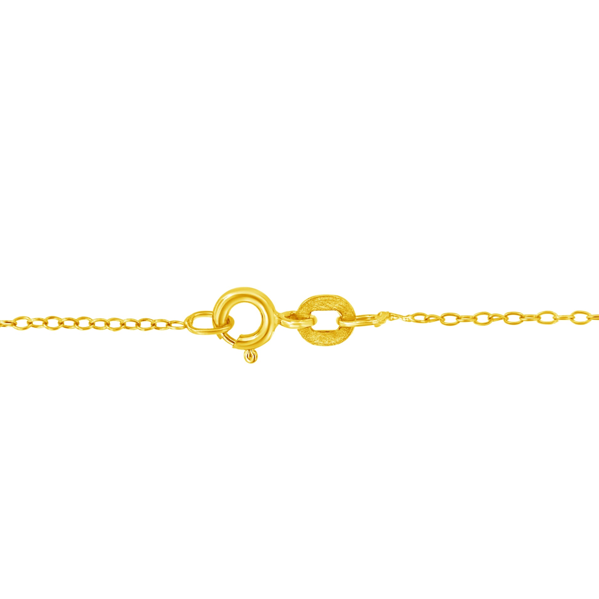 10K Yellow Gold Plated .925 Sterling Silver Diamond Accent Cross Ribbon 18" Pendant Necklace (I-J Color, I2-I3 Clarity) Bids.com