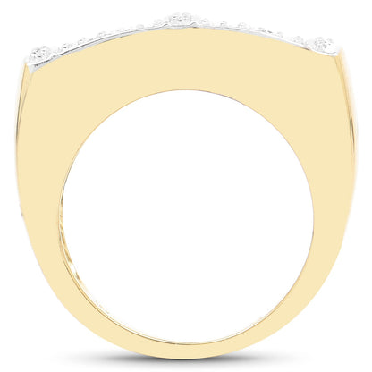 14K Yellow Gold Plated 0.25 Carat Genuine White Diamond .925 Sterling Silver Ring Bids.com